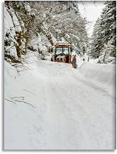 Bathroom Wall Art Decor Bathroom Pictures for Wall Artwork Snow plow working winter landscape Austria Framed Canvas Wall Art for Bedroom Dining Room Farmhouse 16"x20"