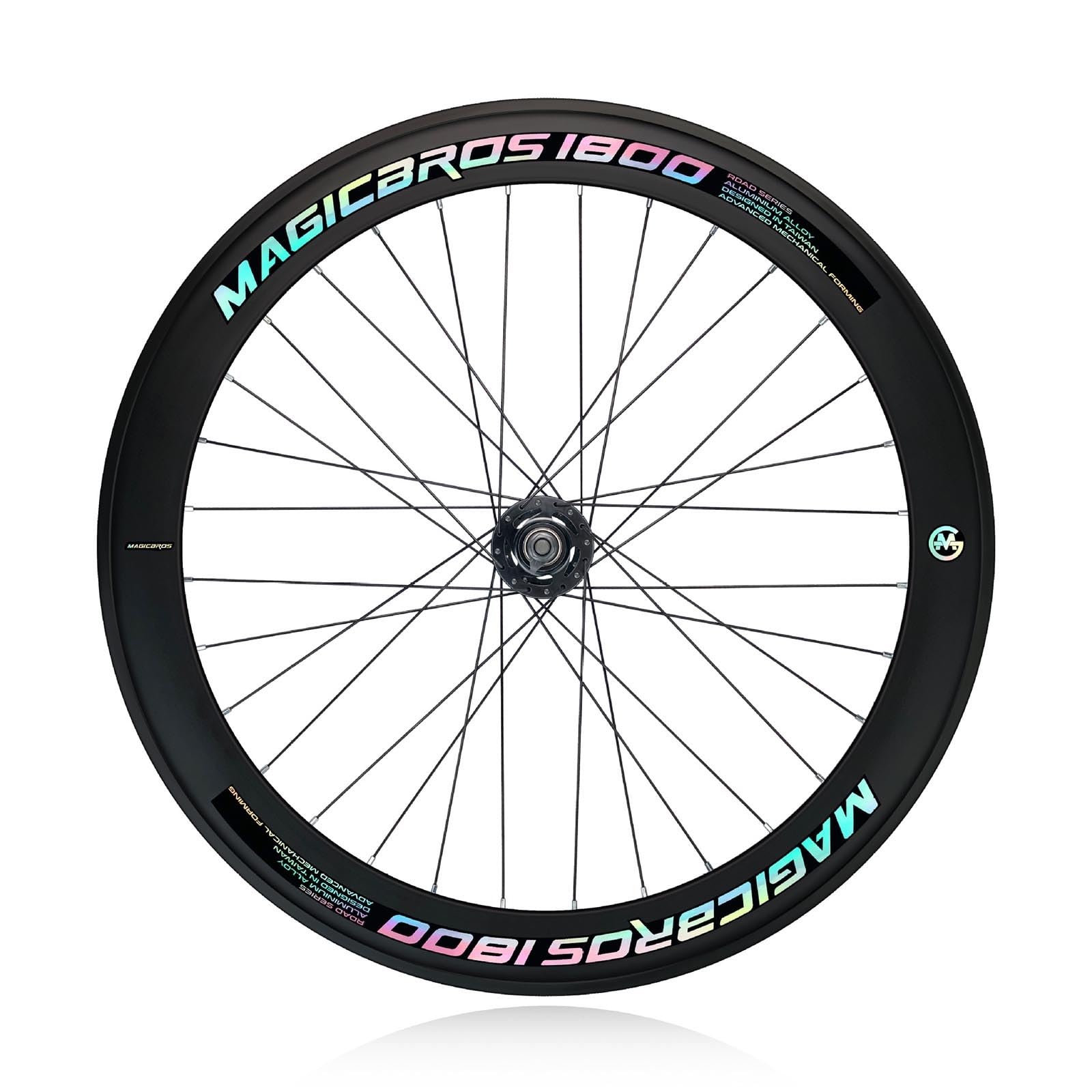 Ruote Anteriori/Posteriori per Bici a Scatto Fisso 700C, Cerchi da 40/60 mm, Set di Ruote in Lega di Alluminio, mozzi con Cuscinetti per Freni V-Brake da 100/120 mm per Single spee