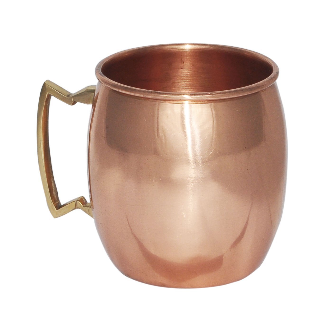 Stylla LondonHandcrafted Plain Barrel Moscow Mule Set of 2 Premium Copper Mugs 16 Ounce Safe Enhances Taste Improves Flavours Enjoy Refreshing Beverages Unique Barware Gifts for Women & Men