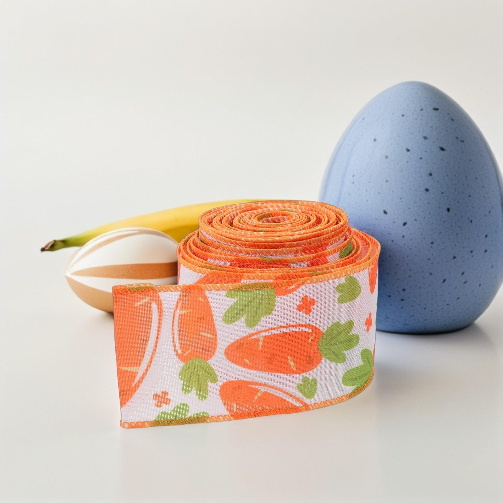 Healeved 5 Stück Buntes Osterband mit Drahtkante 6,35cm Breit aus Polyester und Eisen Vielseitiges Dekoband für Ostern und Geschenkverpackungen bei Frühlings und Festtagsfeiern