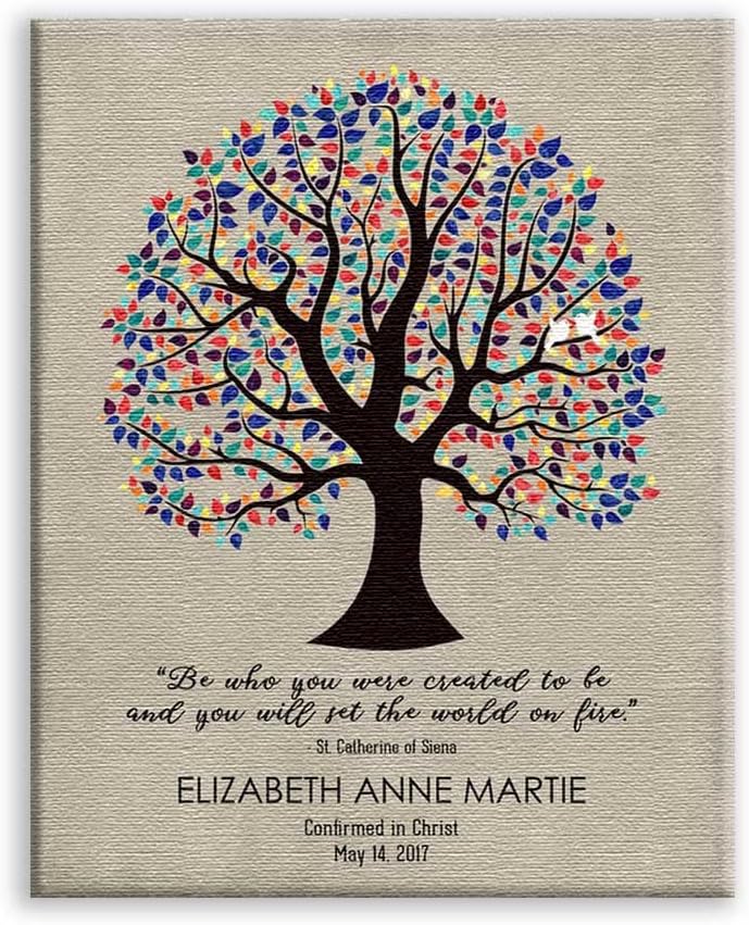 Lucky Tusk Personalized Gift For Goddaughter Baptism Communion Confirmation Bar Mitzvah Saint Catherine Siena #1458,