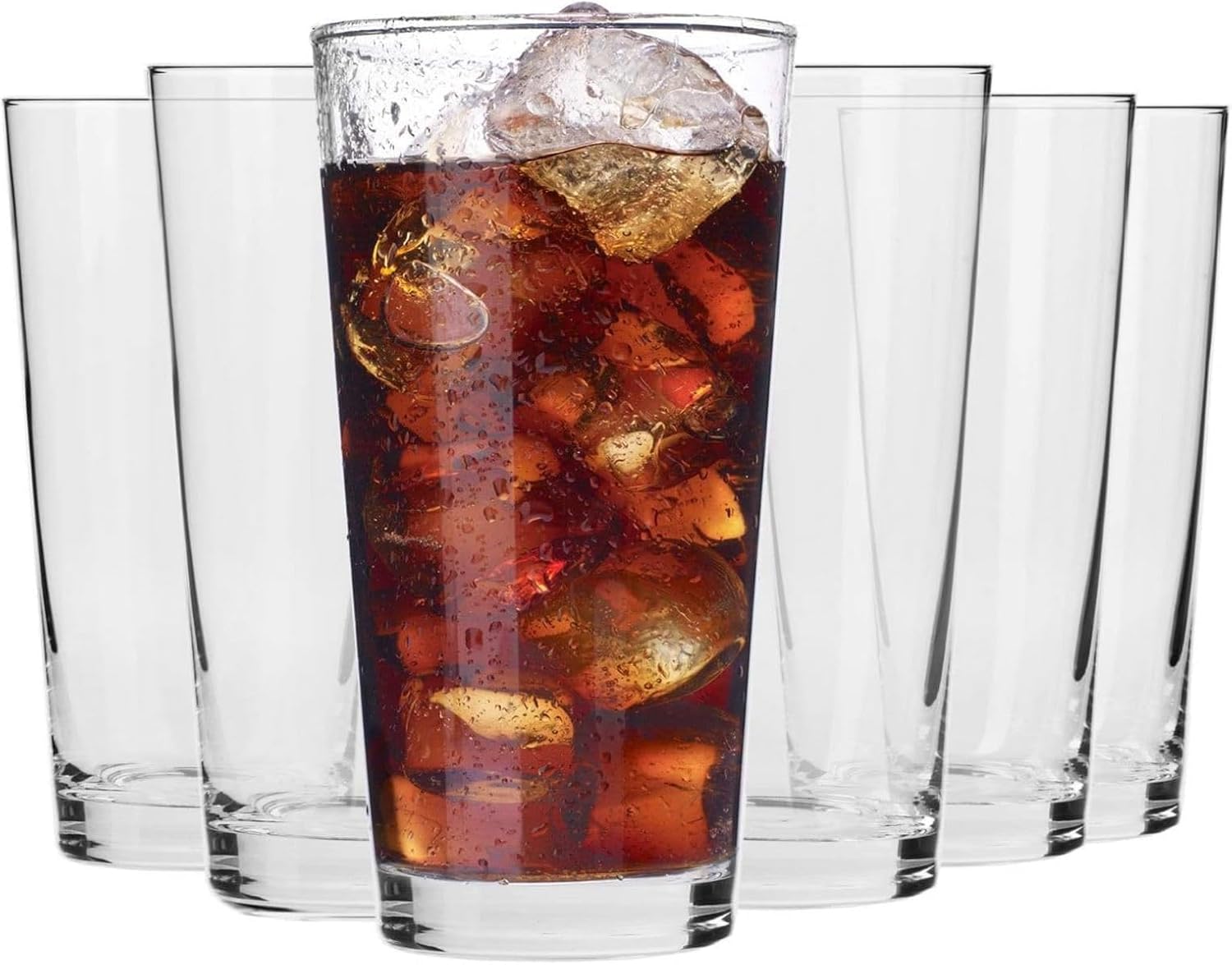 Krosno Water Glasses Drinking Set Highball Glasses | Set of 6 | 350 ML | Pure Collection | Large ...