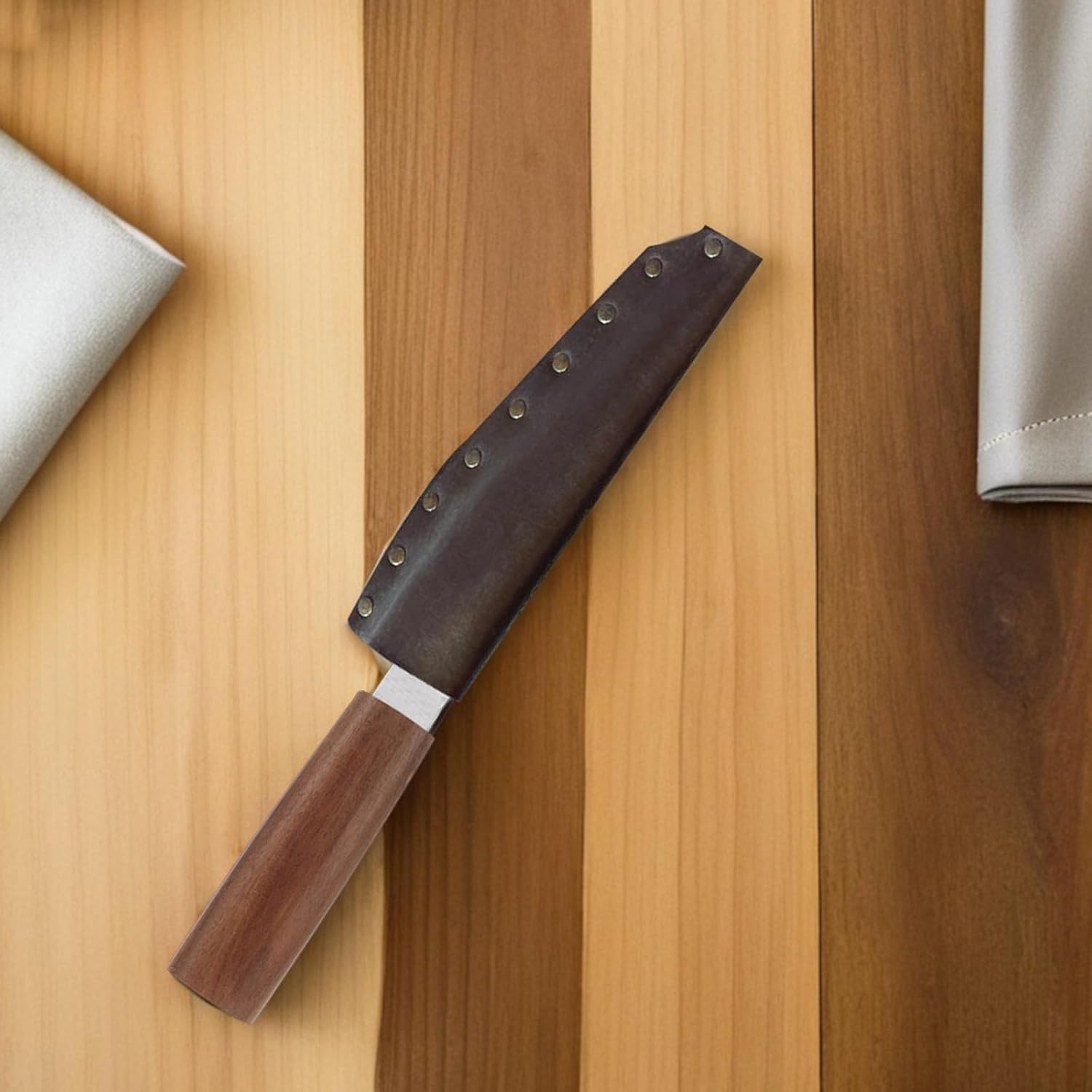 Chef Knife Wooden Handle Replacement 9cm Wood Ergonomic Grip