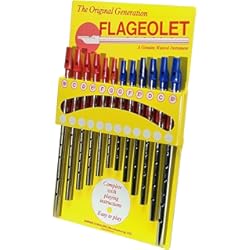 Flauta Travesera Corta Flageolet 700516 afinación Sol, niquelado, azul