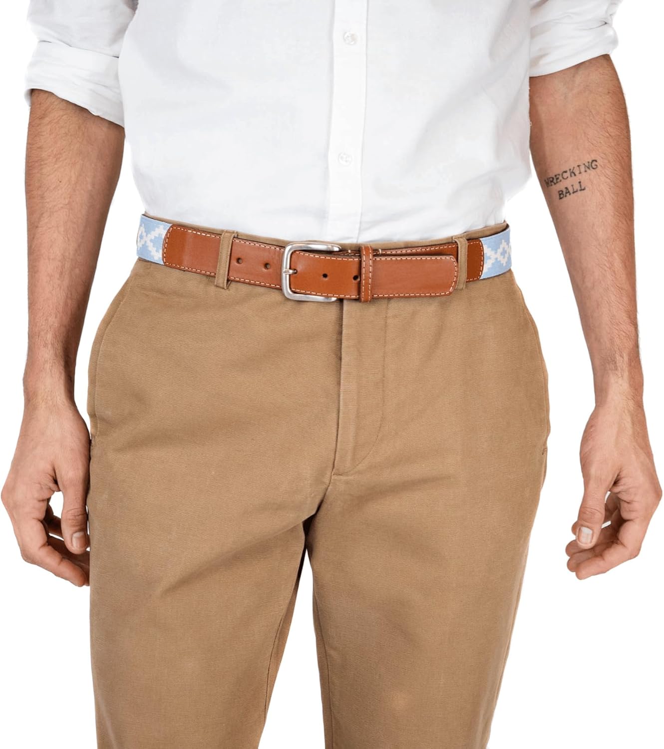 GauchoLife Guarda Pampas Polo Belt – Handmade Woven Leather Golf Belt for Men