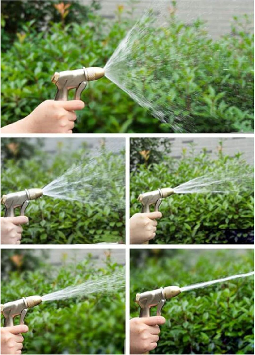 Carro portamangueras de jardín, Carrete portátil de Acero Inoxidable para Manguera de Agua con Boquilla rociadora, para Montaje en Pared y móvil.