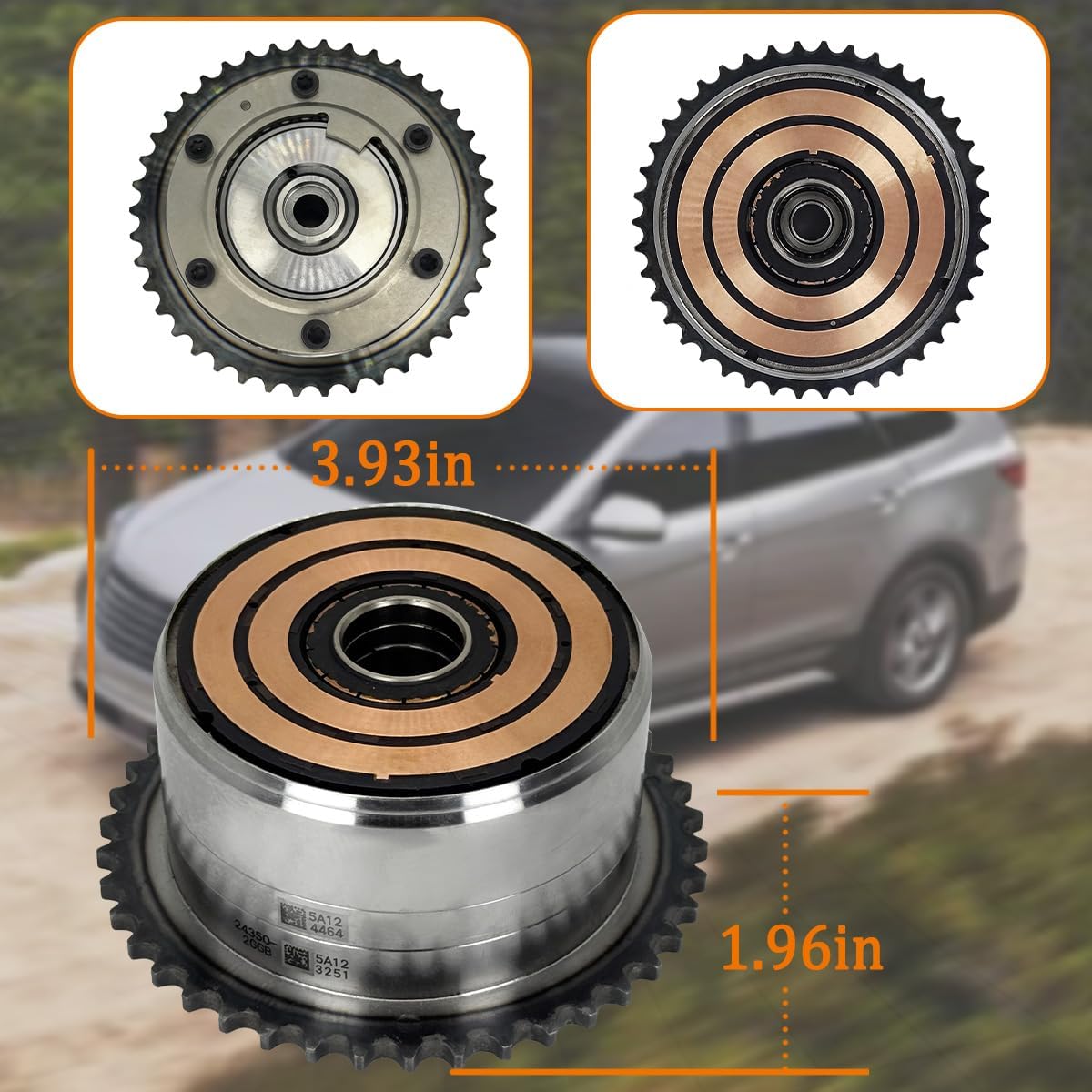 24350-2GGB0 CVVT Assembly Intake Compatible with Hyundai G70 19-20, Santa Fe 2.0L & 2.4L 19-20, Santa Fe Sport, Tucson, Sonata and Kia Sorento, Stinger, 243502GGB0