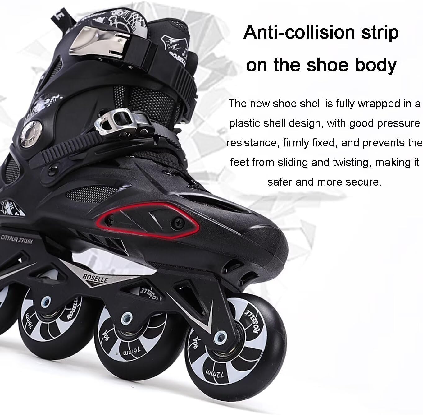 Inline Skate Shoes - Comfortable Breathabl Speed Racing Skates 4 Wheels Roller Skates for Men Women Boy Girl Street Club