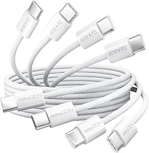 deleyCON 60W USB C Cable Set [4er Pack, 0.5M 1M 2M 3.0M] PD 3.0 USB-C to C Fast Charging for iPhone 17 16 Pro Max Air Galaxy S26 S25 A56 A17 A26 iPad MacBook Xiaomi Switch PS5