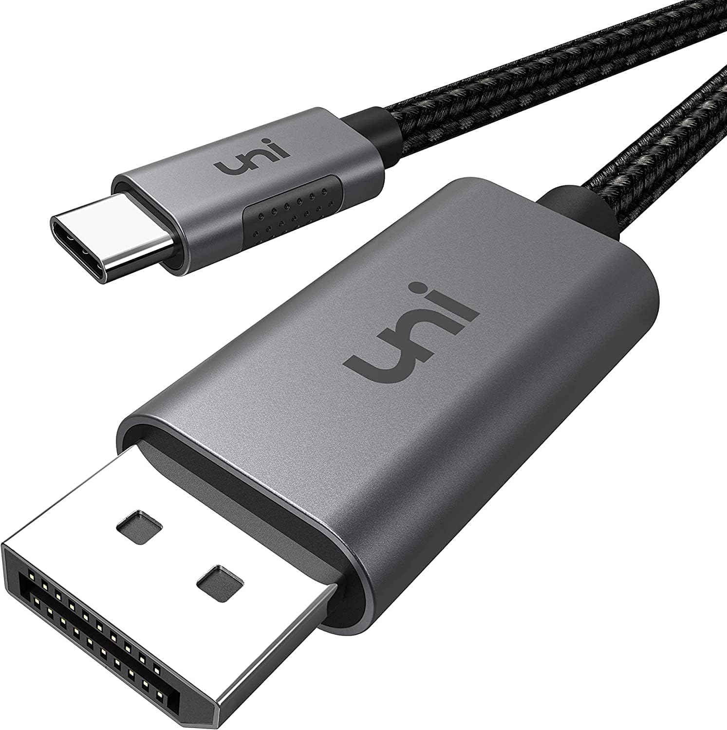 uni USB C to DisplayPort Cable (4K@60Hz, 2K@144Hz), 3m Thunderbolt 3/4 to DisplayPort Cable, Compatible with MacBook Pro, MacBook Air, iPad Pro, XPS 15, Surface Book etc.