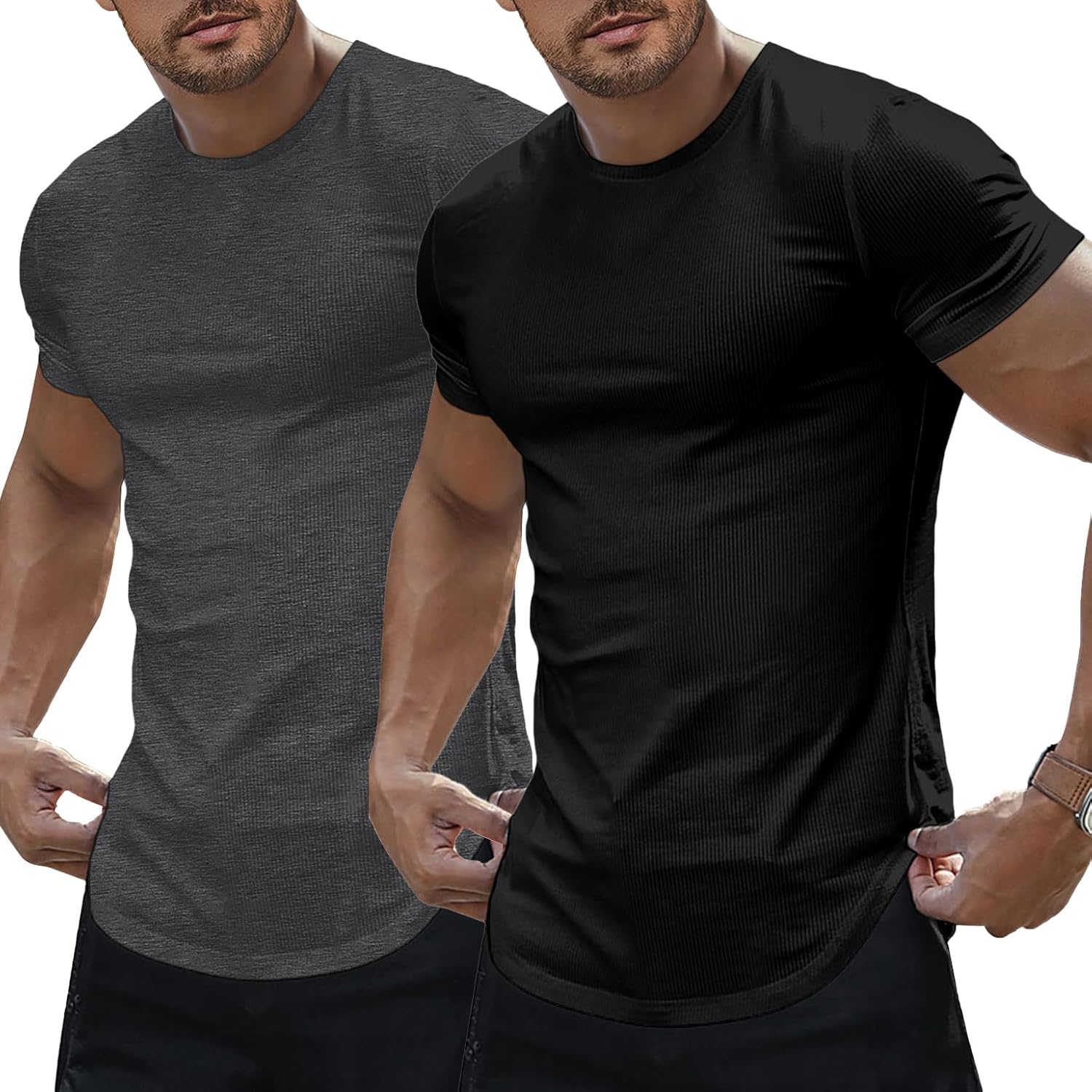 JMIERR Men’s Slim Fit Short Sleeve Crewneck Tee for Gym & Workout JMIERR Men’s Slim Fit Short Sleeve Crewneck Tee for Gym & Workout