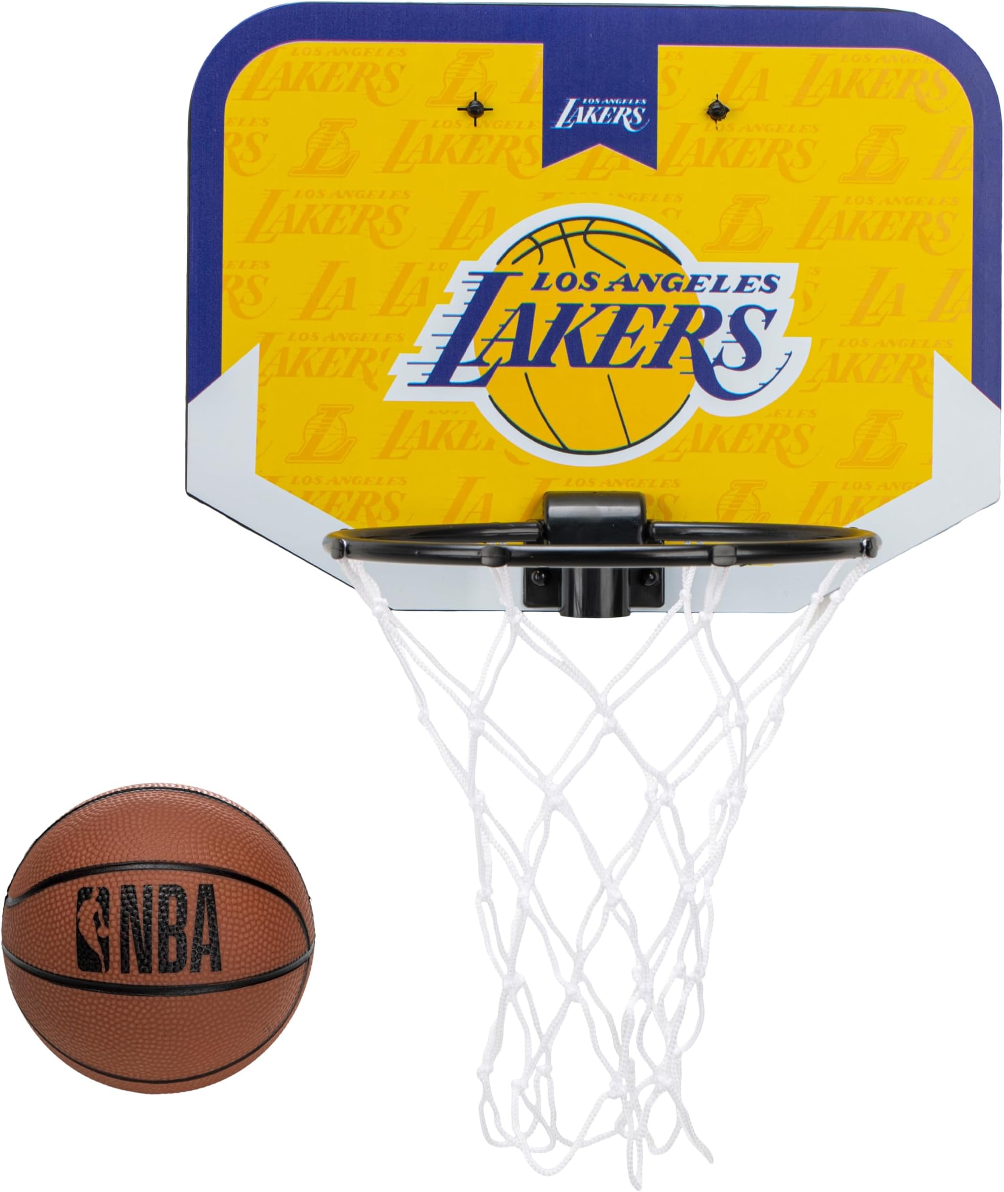 Franklin Sports NBA Team Over The Door Basketball Hoop - Kids Indoor Mini Basketball Hoop with Basketball - NBA Fan Shop Mini Hoop for Bedroom & Office