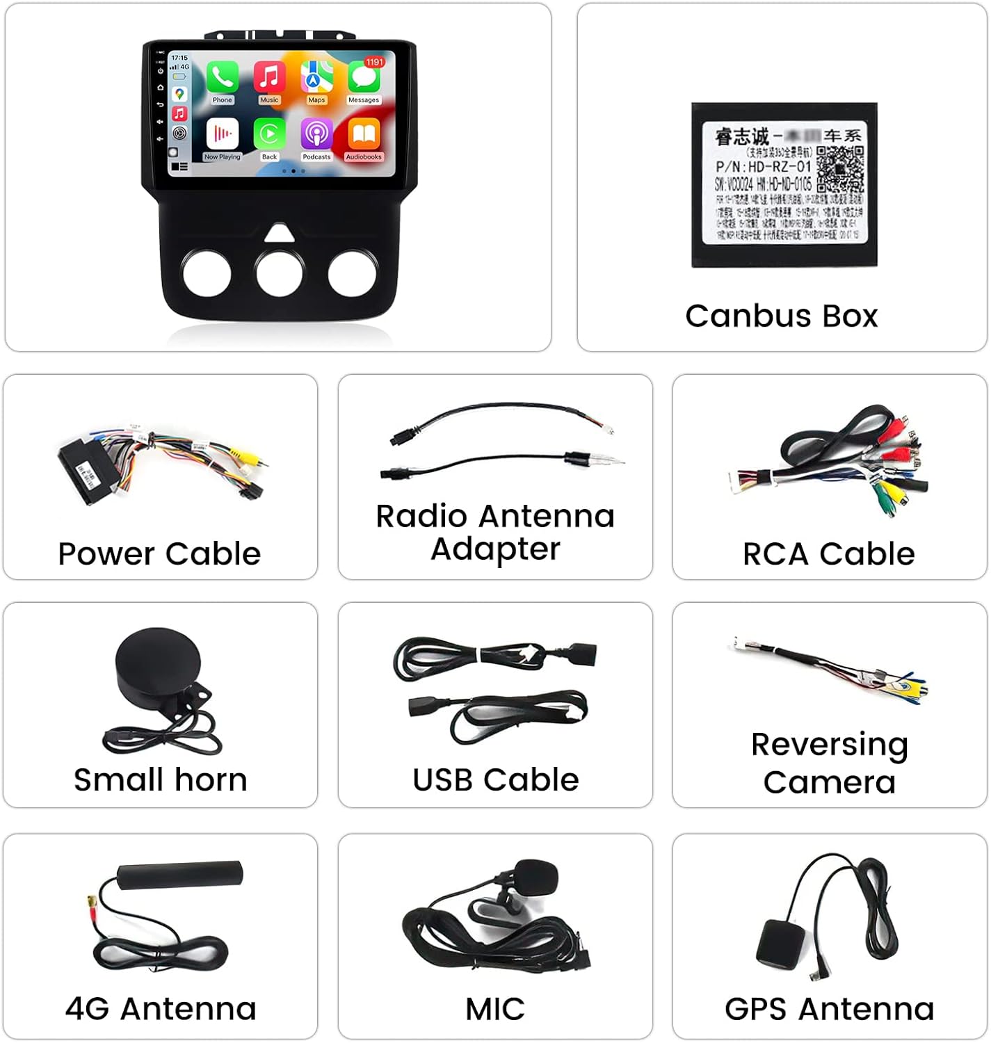 Android13 Car Stereo for Dodge Ram 1500 2500 3500 2013 2014 2015 2016 2017 2018 Radio Player, 8+128GB 8Core IPS Screen with GPS Navigation Built-in Car-Play Android Auto, DSP, Blue-Tooth Head Unit