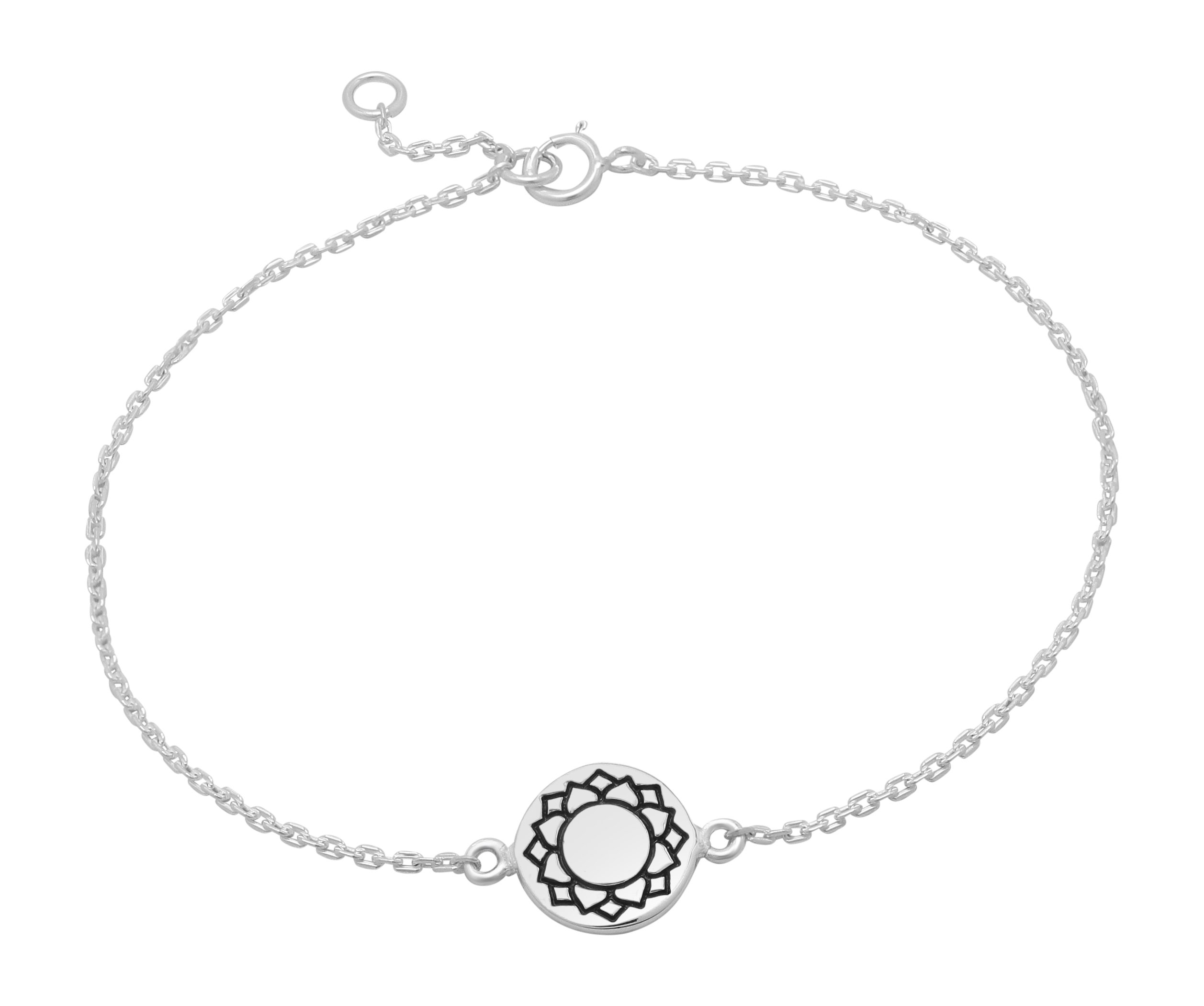 AG2AU Sterling Silver Throat Chakra Bracelet Adjustable