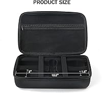Vista 3 de Funda de micrófono inalámbrico, caja de almacenamiento de micrófono inalámbrico dual, funda de transporte de micrófono EVA duro, bolsa de micrófono