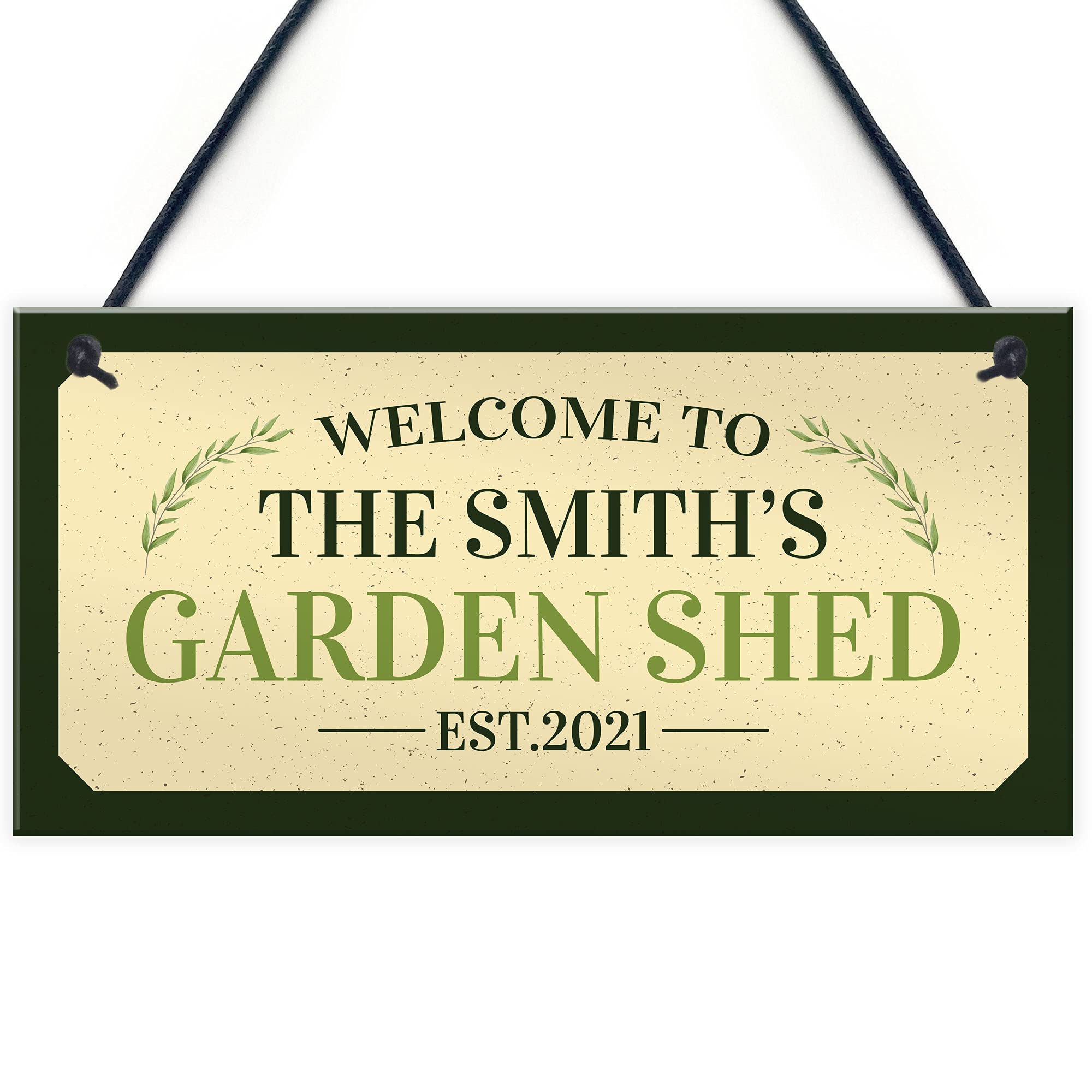 Red Ocean Personalised Sign For Garden Shed Novelty Garden Home Decor Summer House Sign