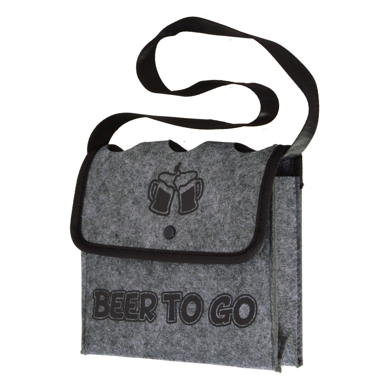 Out of The Blue Bottle Bag 3 Bottles Beer Carrier Bottle Carrier Transport Basket Beer to Go, Gray, 18,5·21·7cm