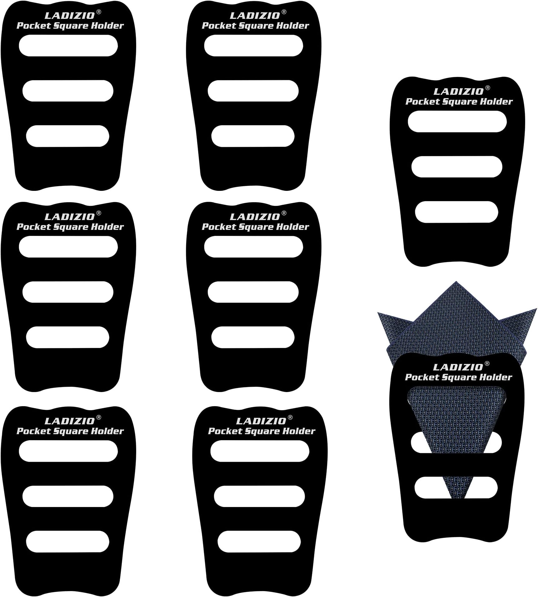 LADIZIOLADIZIO Pocket Square Holder, Pocket Squares for Men, Accessories for Men’s Square Scarf, Suits, 1/2/3/5/8 Pack Assorted