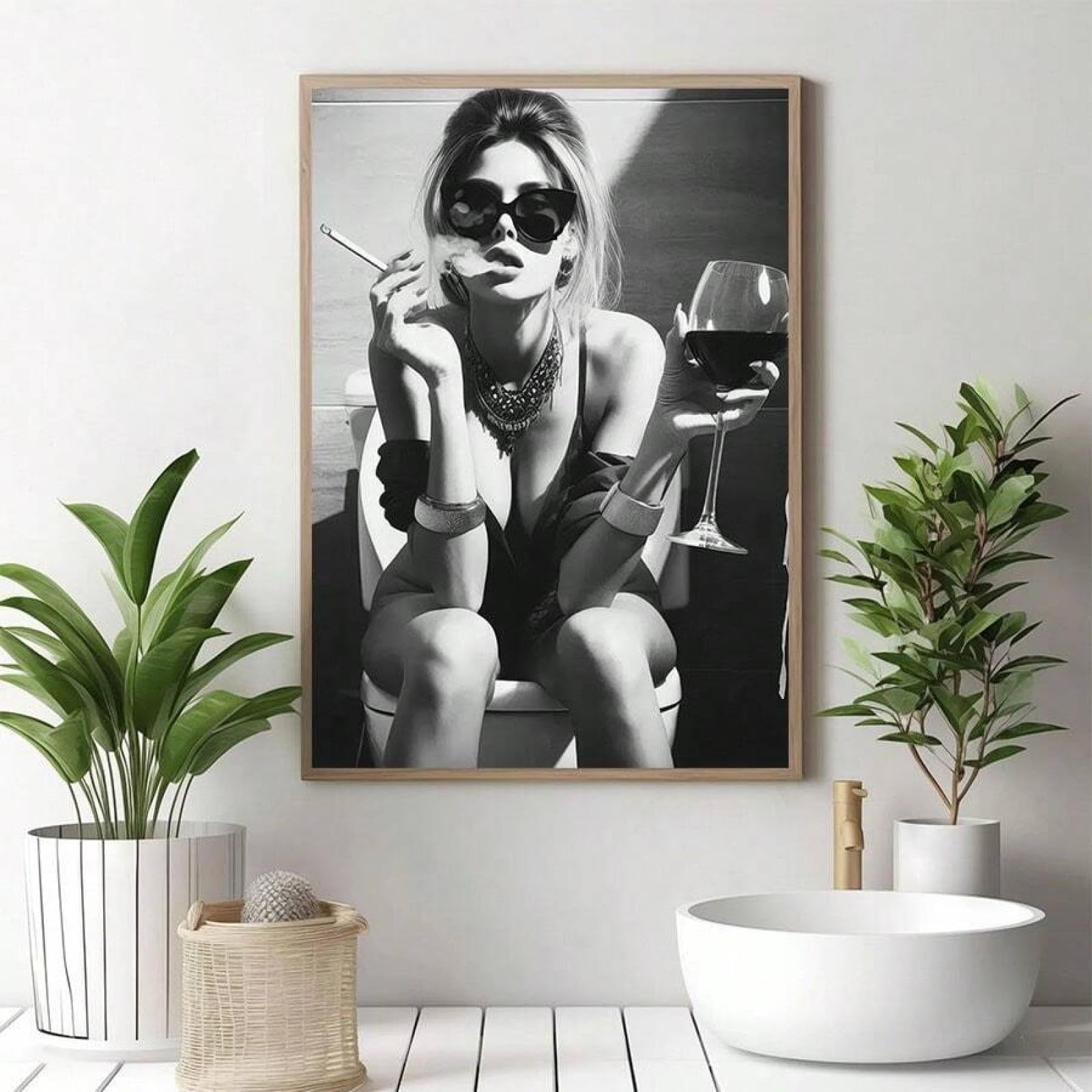 Affiches sur toile modernes pour transformer un mur vide de toilettes - 8