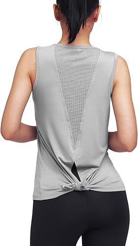 Miniatura 5 de Mippo - Camiseta deportiva sin mangas para mujer, para entrenamiento, yoga, deportes, correr
