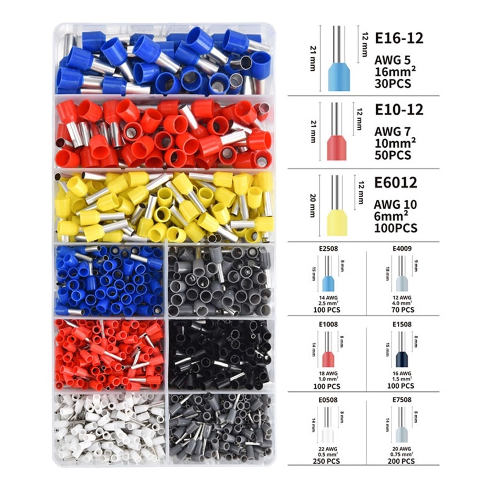 Izolowane szczypce do zaciskania HSC8 16-6 Pro 0,08-16 mm² 30-5AWG Elektryczne narzędzie z grzechotką o dużym zakresie