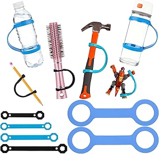 LEEPENK 6 Pack Silicone Universal Cuff,Assistive Hand Grip Holder Medium Size for Special Needs,Mobility Daily Living Aid, Therapy, Eating Utensil Holder