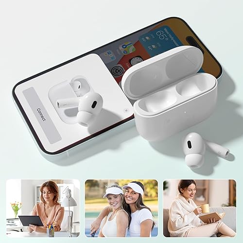 Miniatura 7 de Funda de carga inalámbrica para Airpod Pro 2 para Air Pod Pro 12, funda de carga de repuesto para Airpod Pro con puerto USB-C, botón de