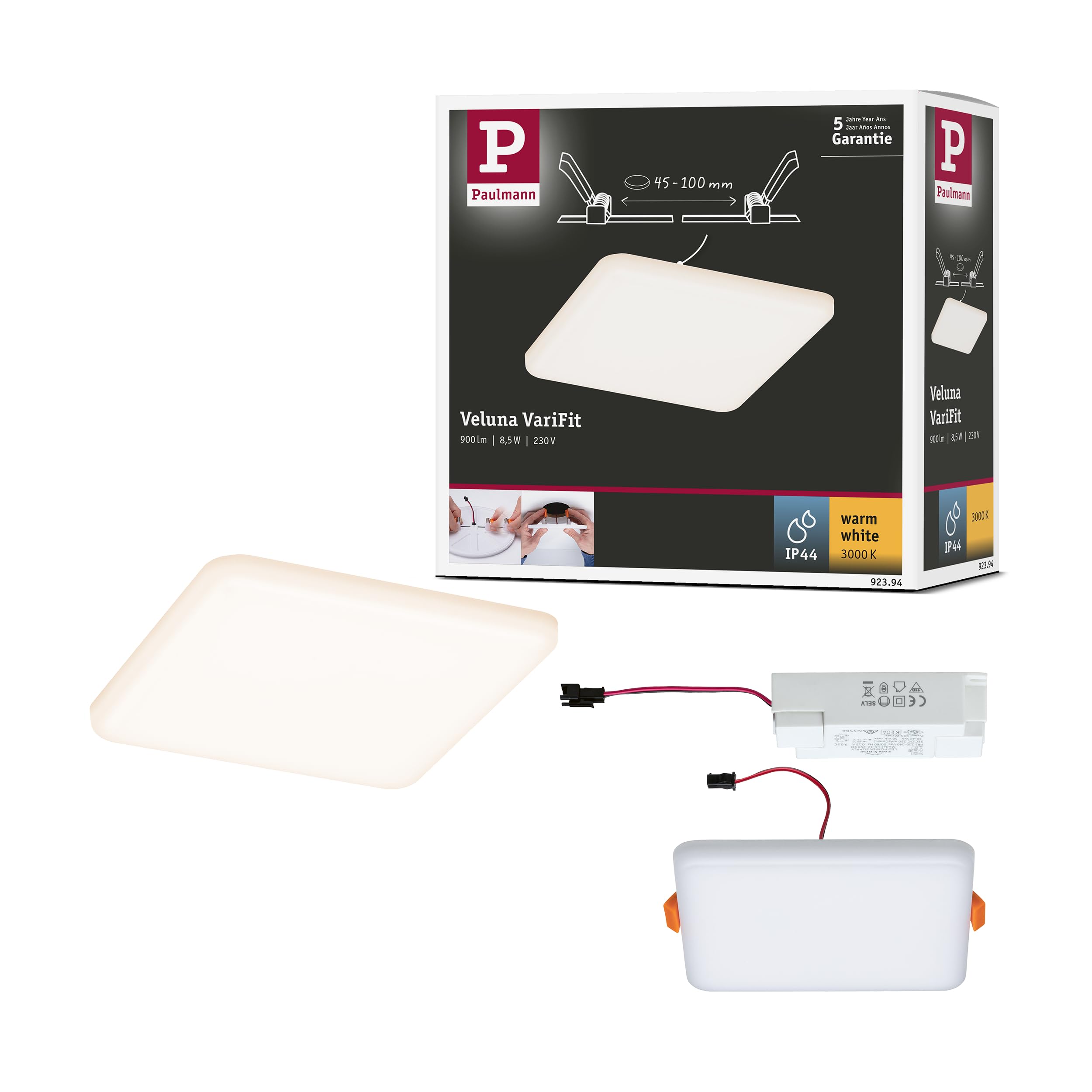 Paulmann Veluna Led Panel 3,000 K Angular 12.5 Cm
