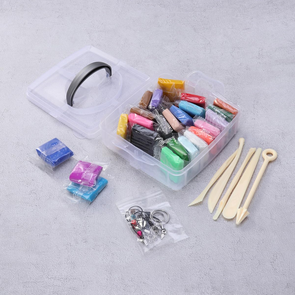 Uonlytech Kit de Arcilla Polimérica 24 Colores para Niños Incluye Herramientas Arcilla para Hornear y para Manualidades