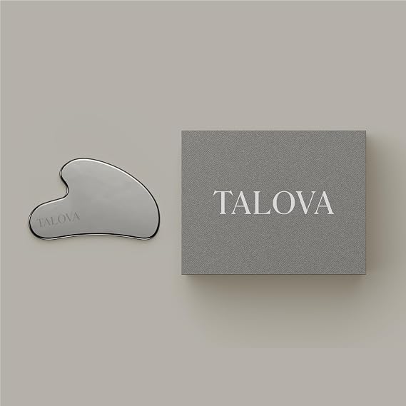 304-Grade Stainless Steel Gua Sha Facial Tool, Easing Facial Tension, Massage and Sculpting Tool for Face and Body, Encourage Lymphatic Drainage, Jawline Sculptor, Skin Care Gift