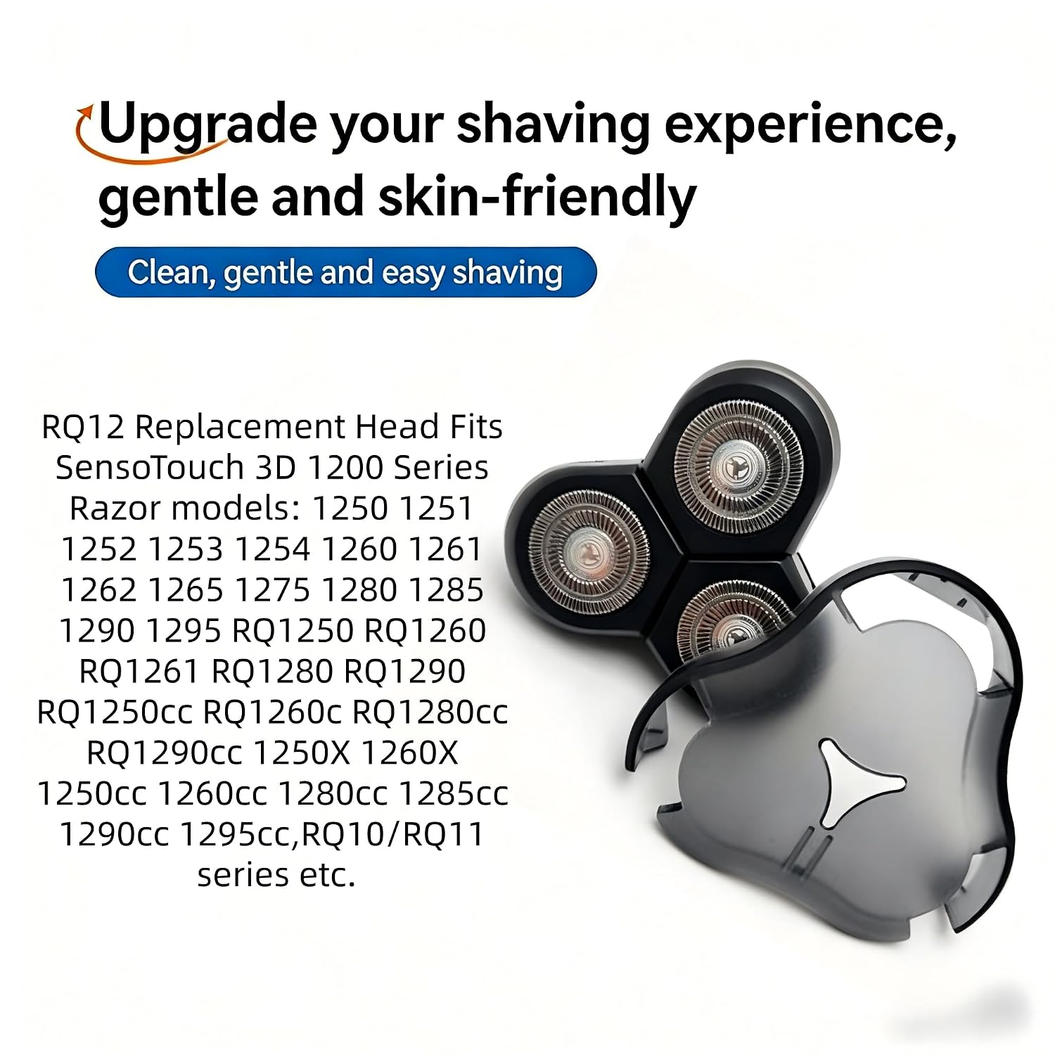 RQ12 Shaver Blade Replacement Head, Universal Fit Norelco Sensotouch 3D Series, Work with RQ10 RQ11 RQ12 1260X 1290X 1250X Electric Shaving Cutter Head Accessories