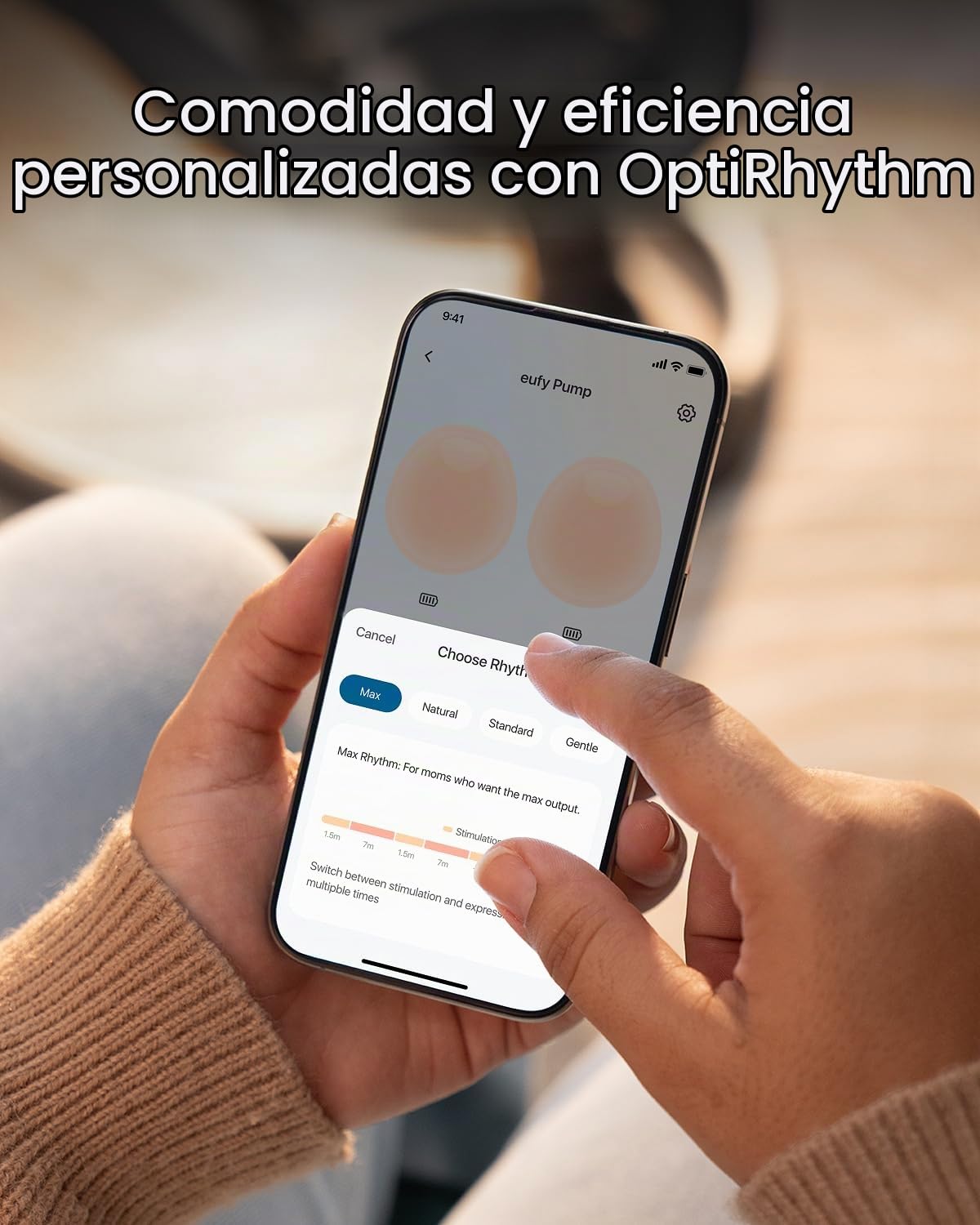 eufy - Extractor de leche portátil S1, extractor de leche eléctrico manos libres con tecnología de calefacción, control de aplicación, ritmo inteligente personalizado, succión de grado hospitalario