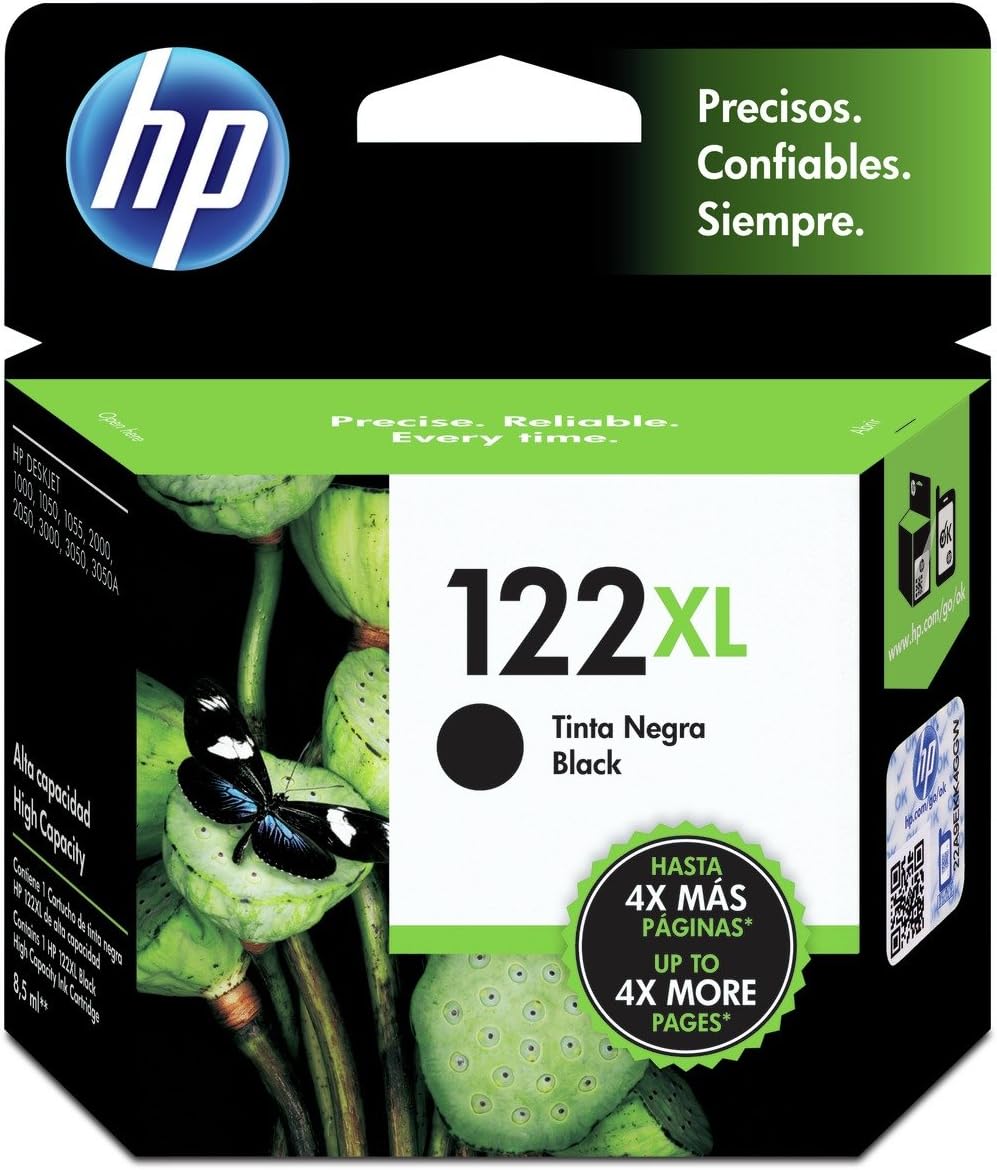 HP Cartucho de Tinta 122XL Negra Original (CH563HL) : Amazon.com.mx:  Oficina y papelería