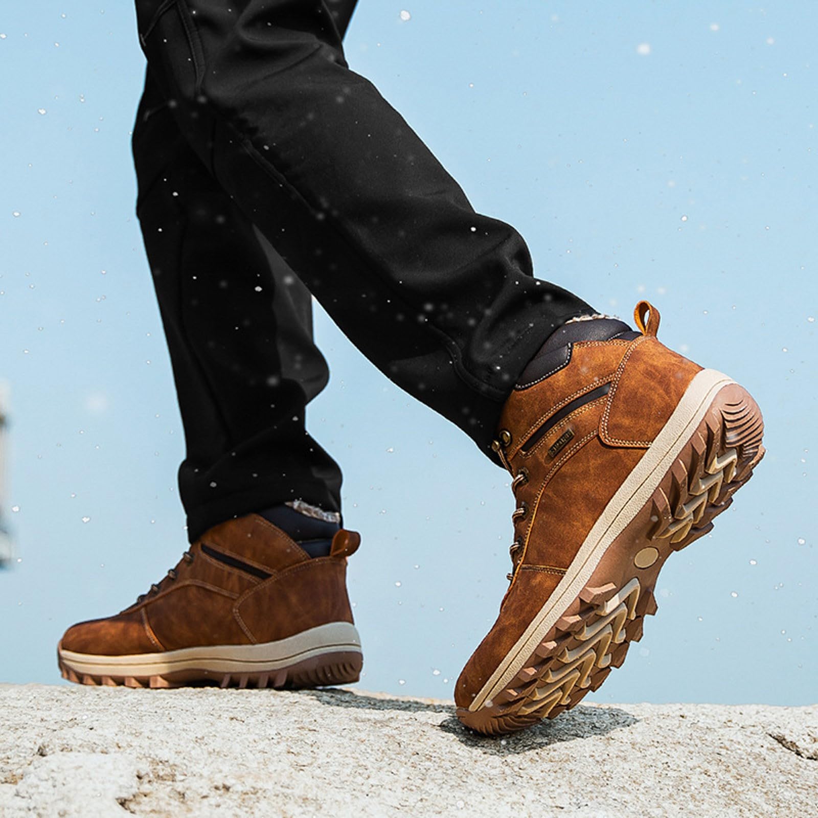 Ocio Temporada fría, Nieve algodón Acolchado Botas Altas, Zapatos Transpirables para Estudiantes y Adolescentes, cálidos y Antideslizantes para Invierno