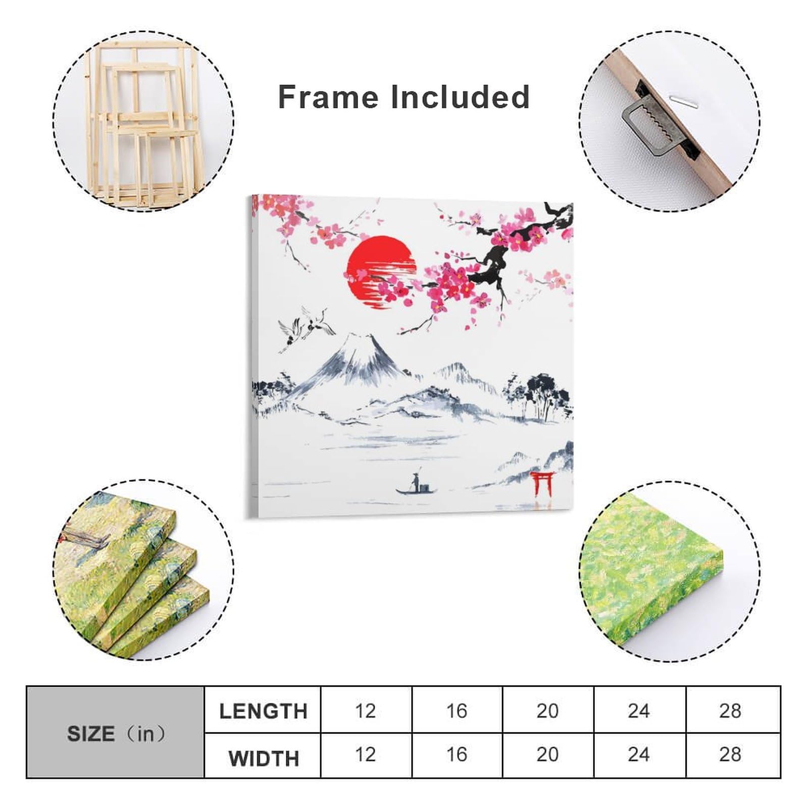 肉質油絵　横　特寸法　桜　額装仕上げ品 肉質油絵横特寸法桜額装仕上げ品