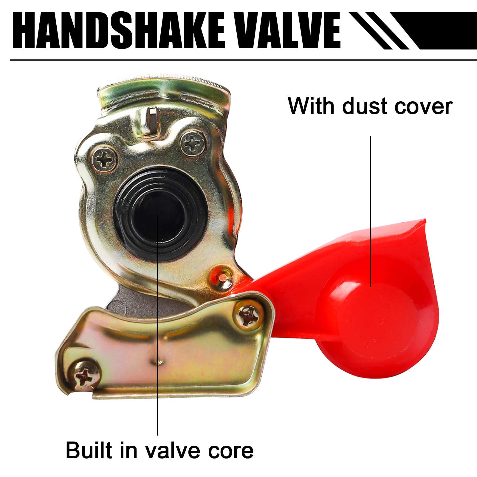 Tête D'embrayage M16 Avec Valve: Accessoires Automobiles Tête D'embrayage, Comprimé Raccord D'air Professionnelle En Métal Avec Capuchon Anti-Poussière Pour Camion Tracteur Remorque