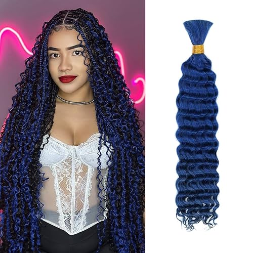 Deep Wave Human Braiding Hair for Boho Braids – 24