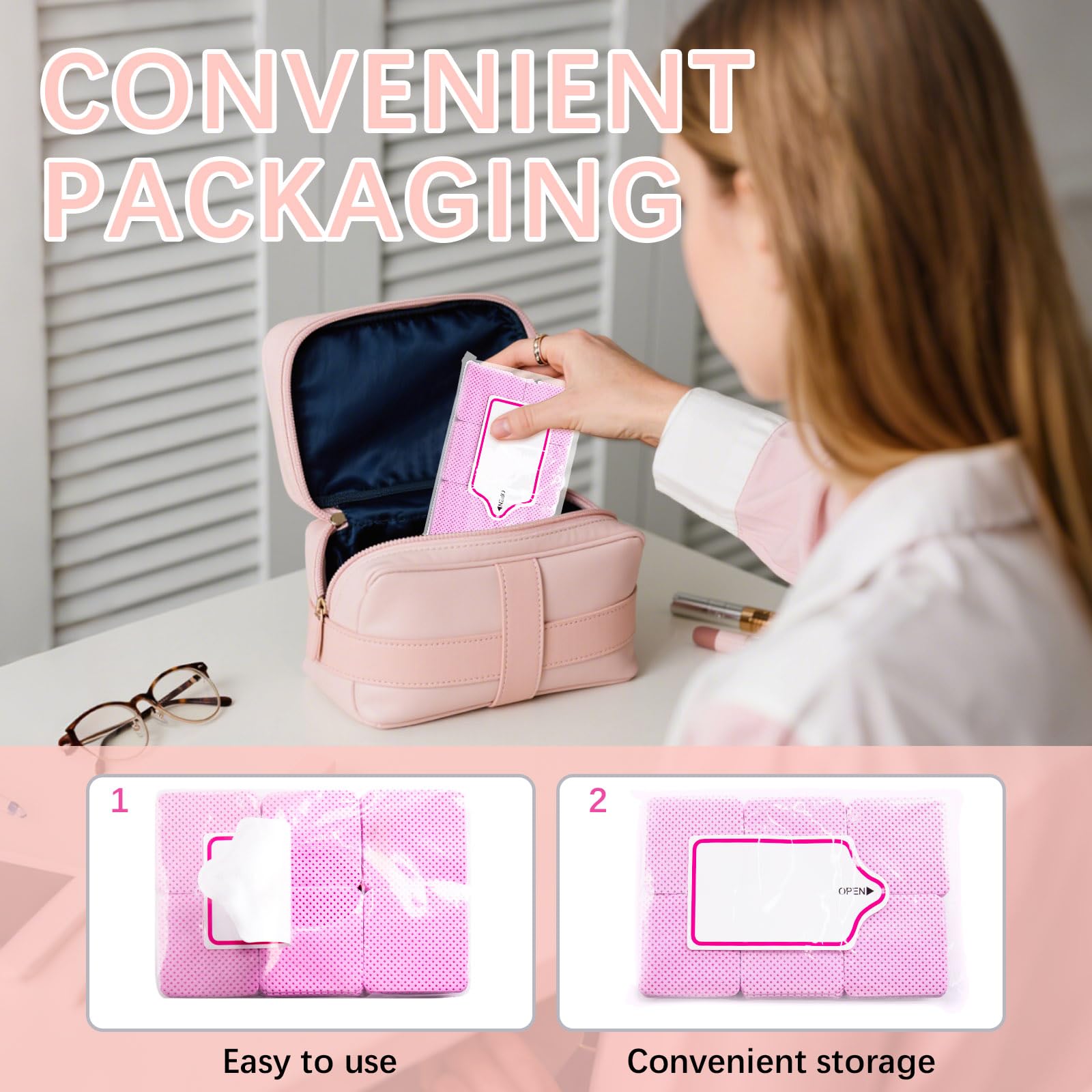 1500 toallitas para uñas sin pelusas, color rosa, sin pelusas, para uñas de gel, quitaesmalte, extensiones de pestañas, pegamento para uñas, suministros de almohadillas de limpieza