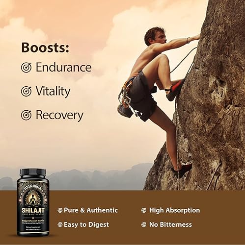 Miniatura 4 de SHILAJIT orgánico de doble resistencia ultra premium 500 mg por cápsula, extracto de resina Shilajit pura del Himalaya, probado en laboratorio, 85+