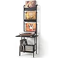 Record Player Stand with Vinyl Storage for up to 200 Albums, Turntable Stand with Record Holder Display Shelf