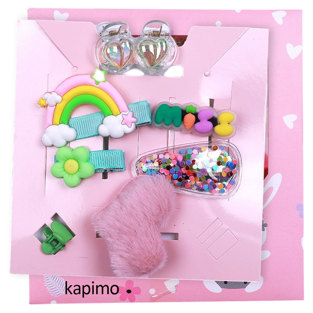 kapimo 8 pcs Hair Clips for Baby Girls Toddlers Assorted Stylish Fashion Kids Hair Accessories Gift Set Box (GREEN) (B0D76JVBK9) Amazon Price History, Amazon Price Tracker