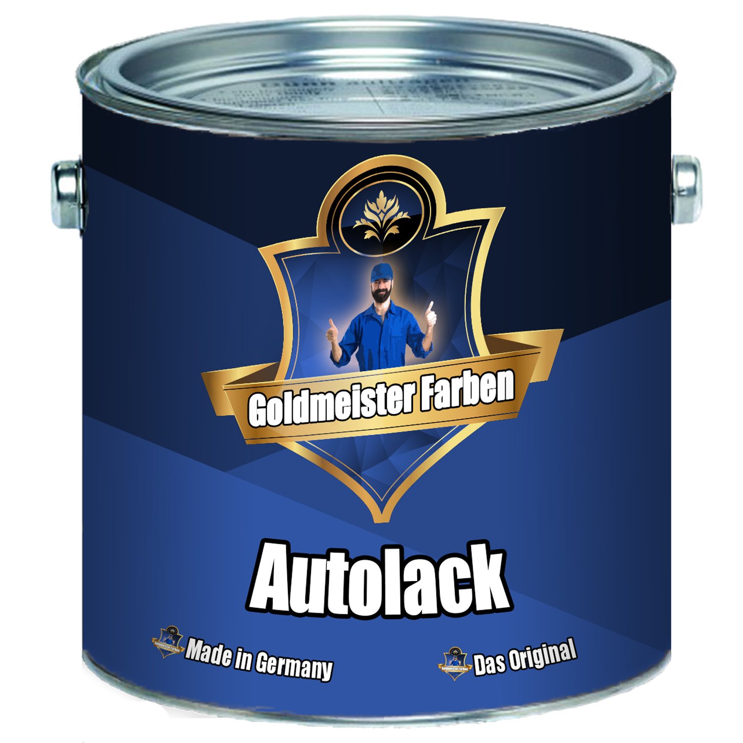 Goldmeister Farben 2 K Autolack - Grundierung und Decklack in Einem - Extrem Wiederstandsfähiger Landmaschinenlack (Weiß RAL 9010, 2,5 kg)
