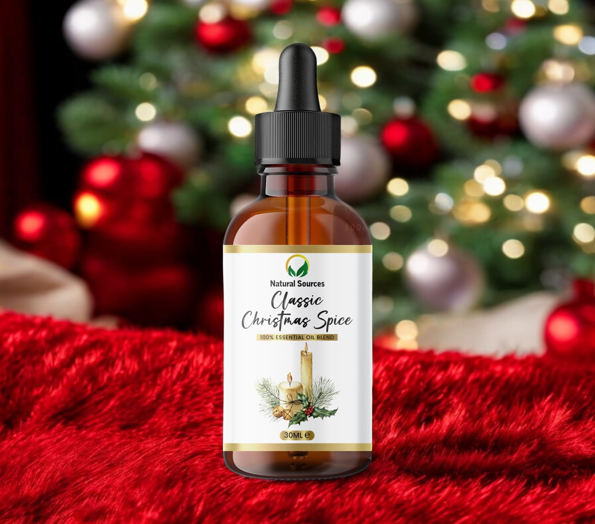 Miscela classica di oli essenziali di spezie natalizie, grande 30 ml, ideale per diffusori per la casa, sapone e candele, cera, bruciatori, bombe da bagno, oli essenziali vegani e prodotti nel Regno