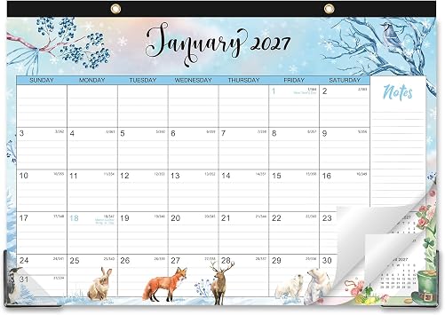 2027 Desk Calendar - 2027 Calendar, Jan. 2027 - Dec. 2027, 17x 12