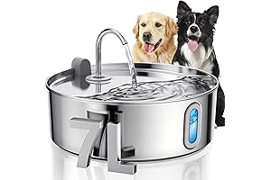 7L Dog Water Fountain for Large Dogs, Stainless Steel Pet Water Dispenser...