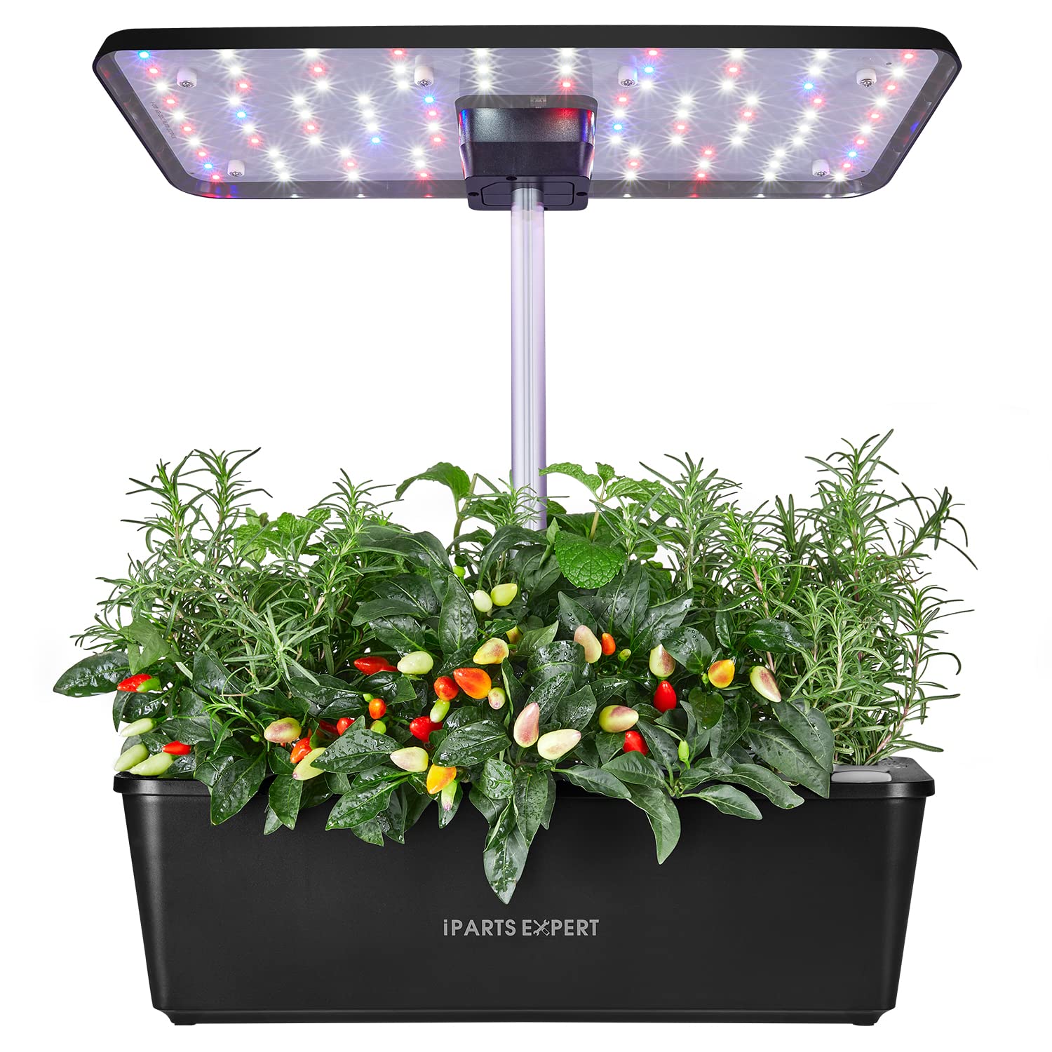 IPARTS EXPERT Hydroponics Growing System 12 Pods, 23.6'' Height Adjustable Hydroponics Herb Garden Smart with 36W LED Grow Light, Automatic Timer, Indoor Garden Germination Kit for Home & Kitchen