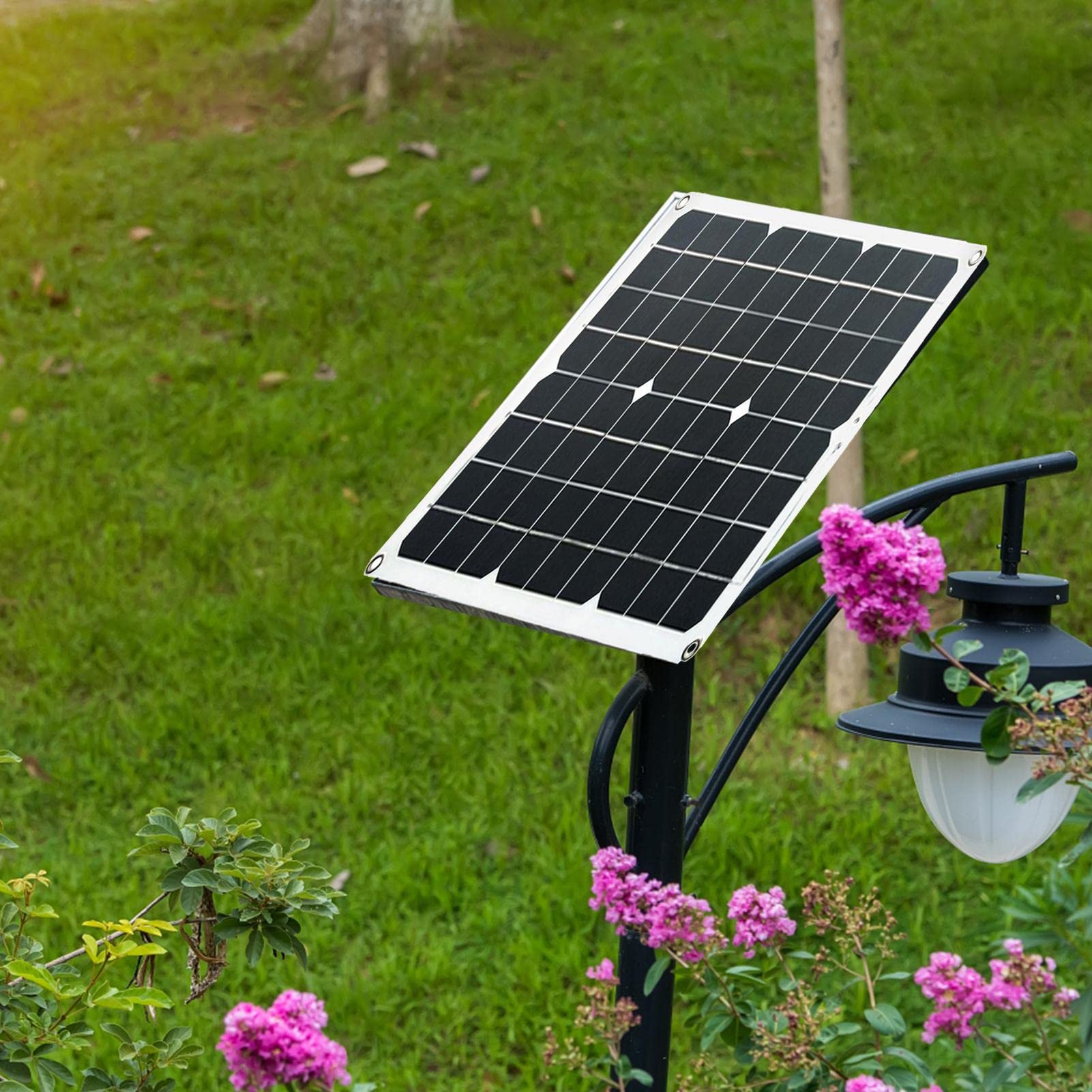 Keptfeet Kit Solare Flessibile | Regolatore di Carica 30A Pannello Solare | monocristallino - Connettore Solar Invert per casa, capannone, Fattoria, Camper, Barche