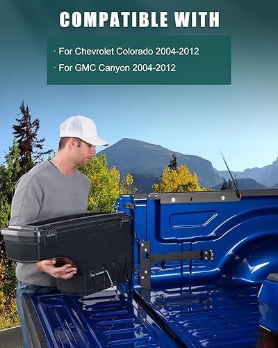 Miniatura 3 de SCITOO Caja de camión con llave para Chevrolet Colorado 2004-2012, para GMC Canyon 2004-2012 caja de almacenamiento de caja de almacenamiento