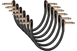 Planet Waves American Stage 6 Inch Right Angle Instrument Cable 6 Pack