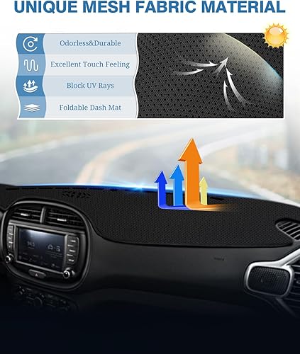 Miniatura 436 de FIILINES - Cubierta para tablero, accesorio para tablero de malla antideslizante, parasol sin reflejos y protector compatible con Toyota RAV4